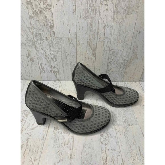 Jambu Allure Gray Closed Toe Woven Pump Heels Womens Size 6M - Picture 3 of 9